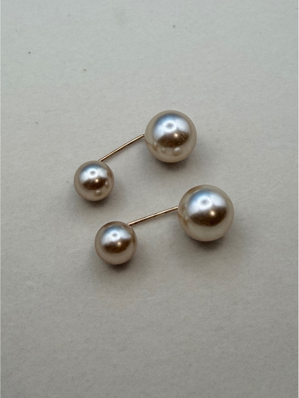 Double sided faux pearl cufflinks, scarf/clothing Pins